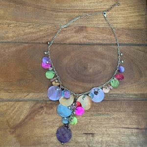 Handmade colorful shell bead necklace